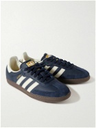 adidas Originals - Samba OG Suede-Trimmed Leather Sneakers - Blue