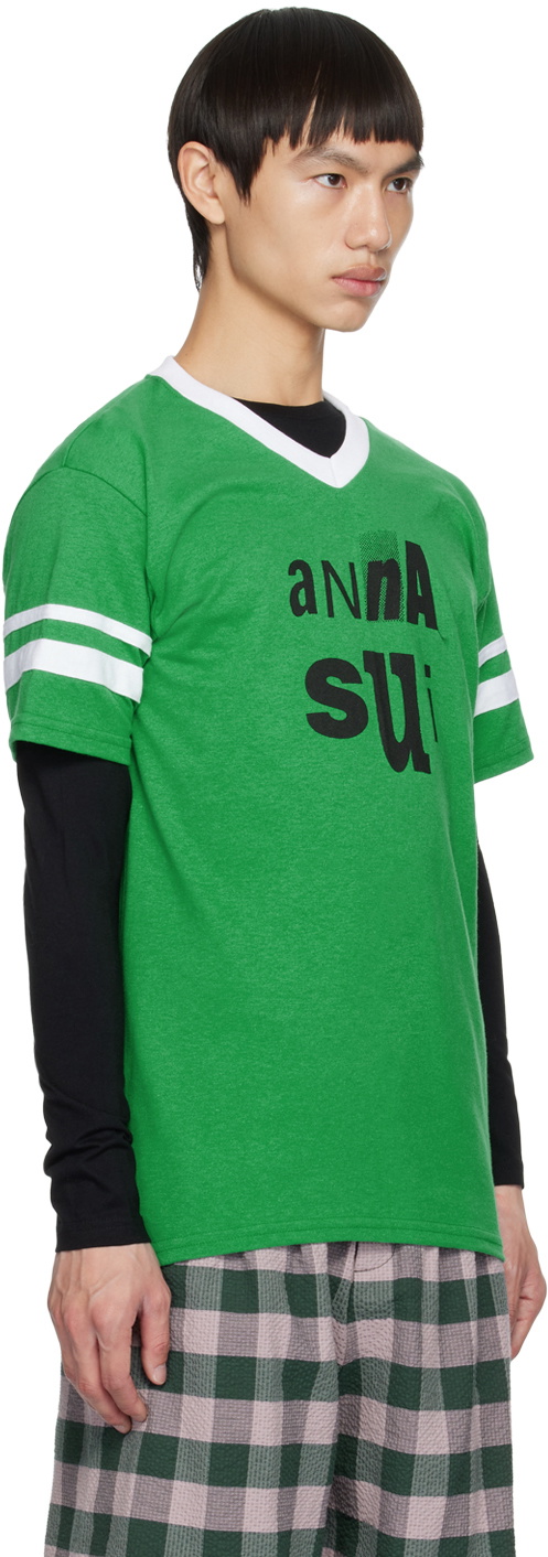 Anna Sui Green Football T-Shirt