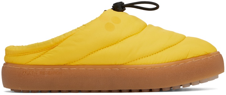 Photo: APRÈS Research SSENSE Exclusive Yellow Alpha Slippers