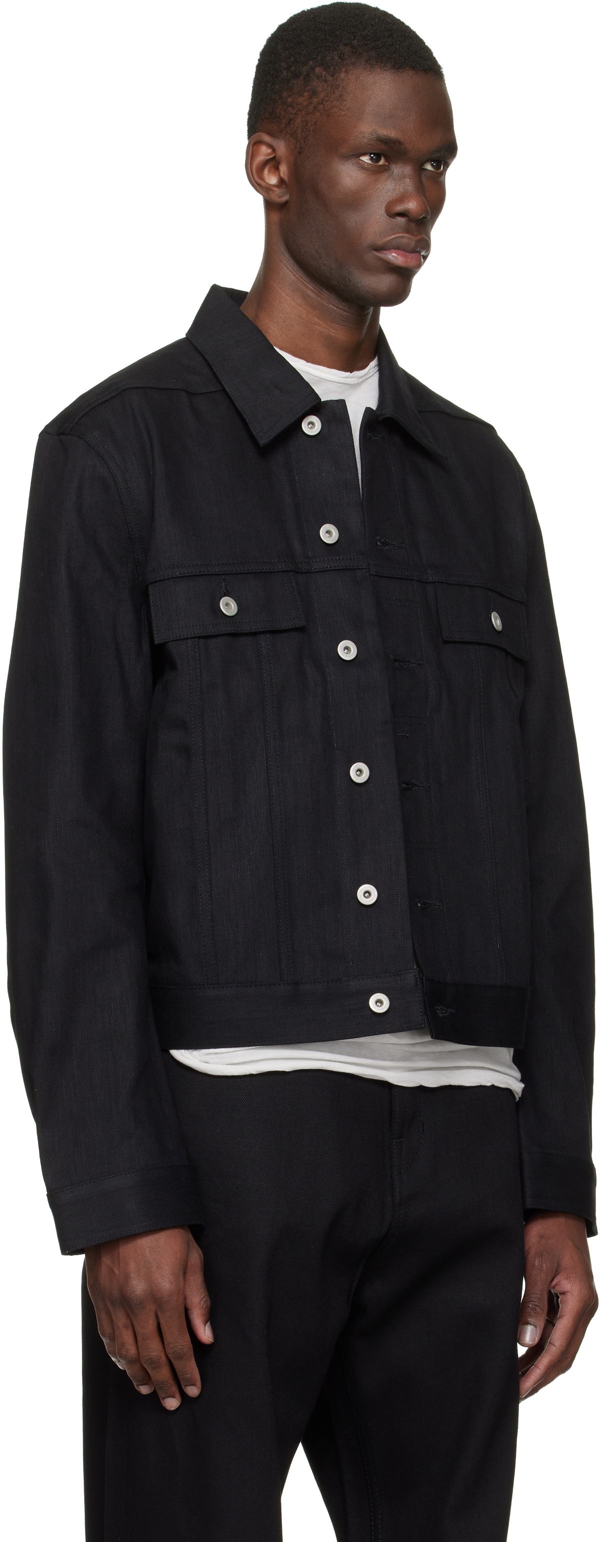 Rick Owens DRKSHDW Black Temple Denim Trucker Jacket