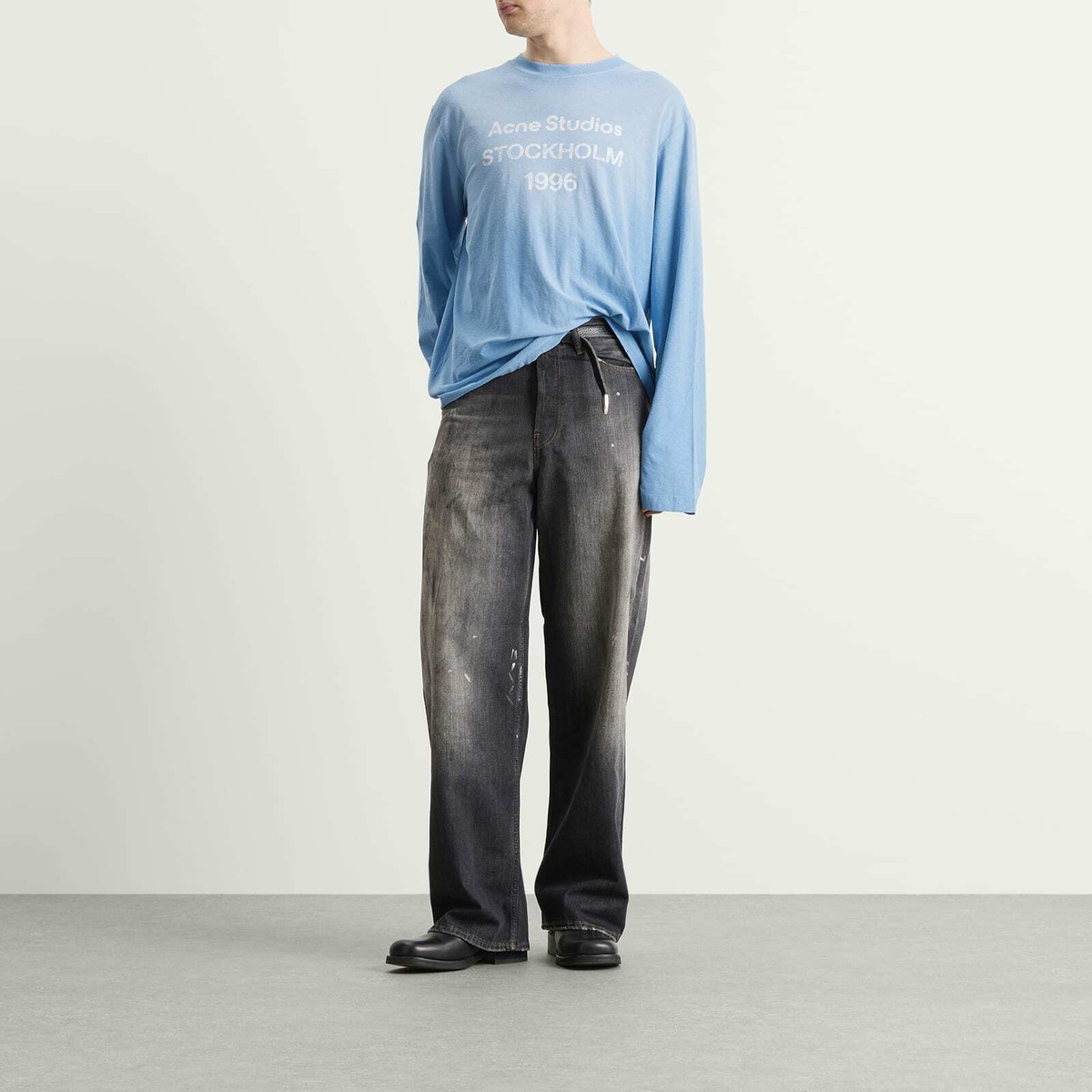 Acne Studios Men's Edden 1996 Long Sleeve T-Shirt in Cornflower Blue