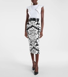 Alexander McQueen Damask jacquard pencil skirt