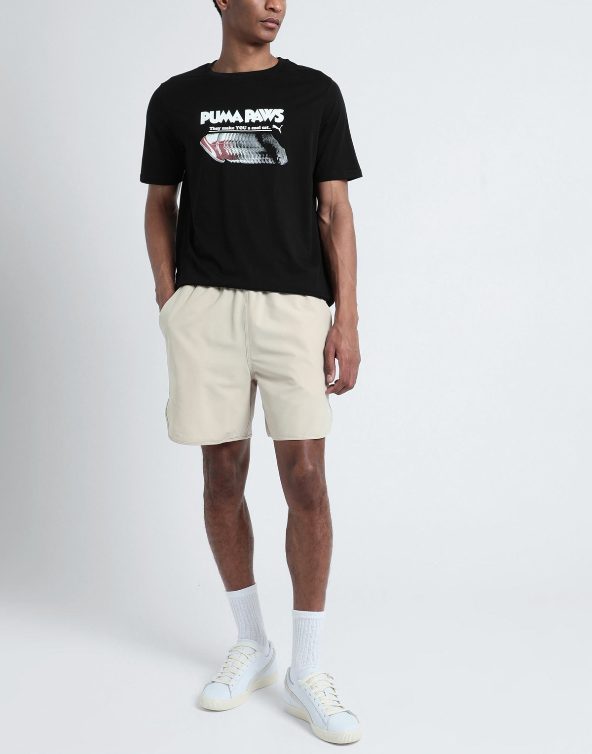 Puma Graphics Puma Paws Archive Tee Mens T-shirt in Black