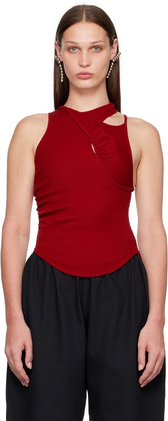 Photo: SELASI Red Ruched Tank Top