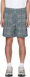 DAIWA PIER39 Navy Paisley Tech Marine Shorts