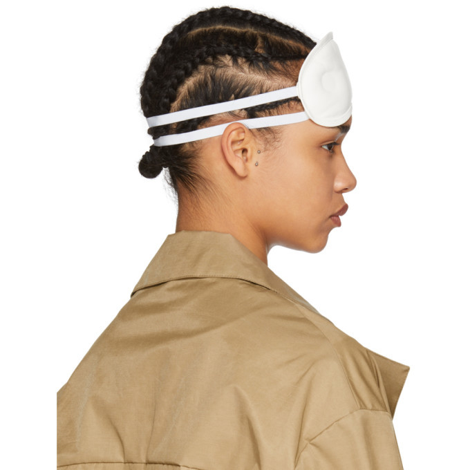 Maison Margiela White Quilted Nappa Eye Mask Maison Margiela