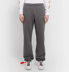 Off-White - Logo-Print Loopback Cotton-Jersey Sweatpants - Gray