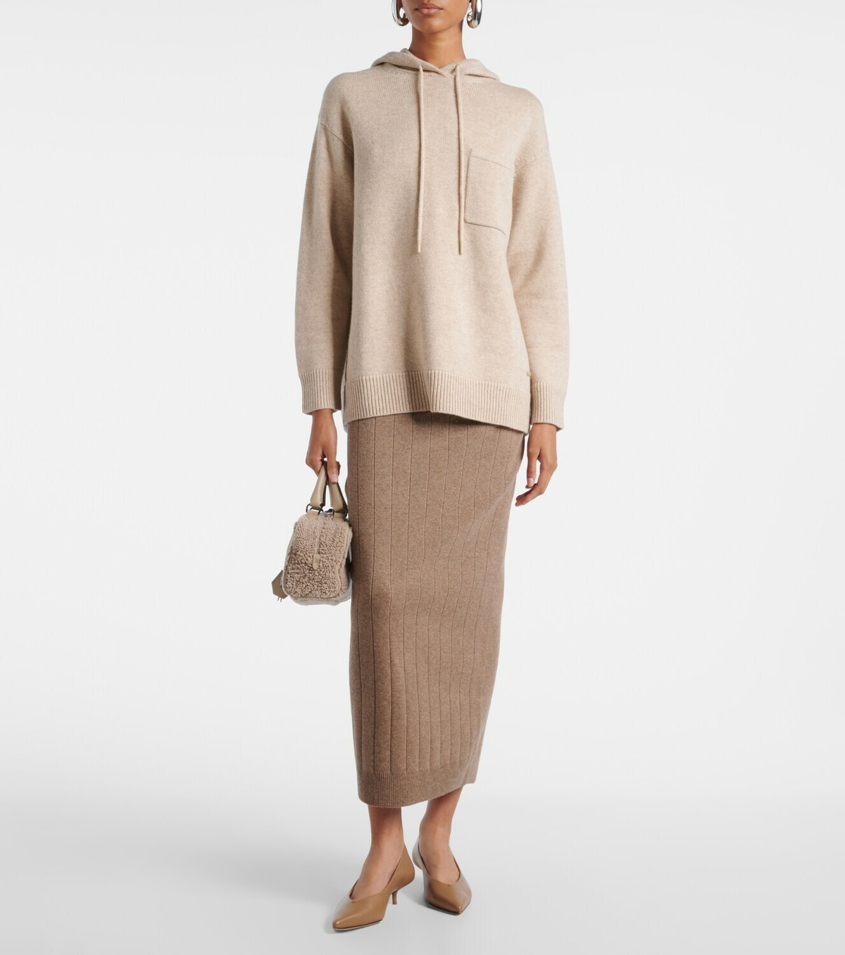 Max Mara Liana wool and cashmere hoodie