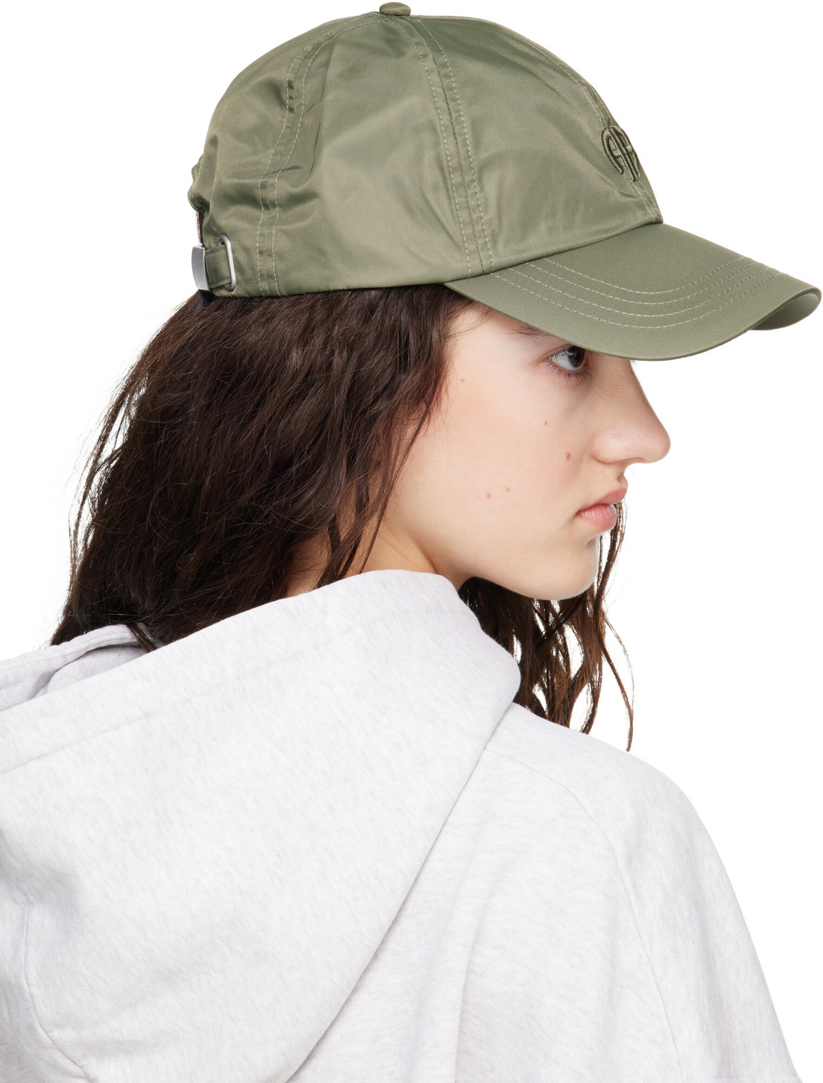 ANINE BING Khaki Jeremy 'AB' Baseball Cap