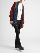 SAINT LAURENT - Sequin-Embellished Wool-Blend Jacquard Cardigan - Multi