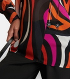 Pucci Printed chiffon blouse