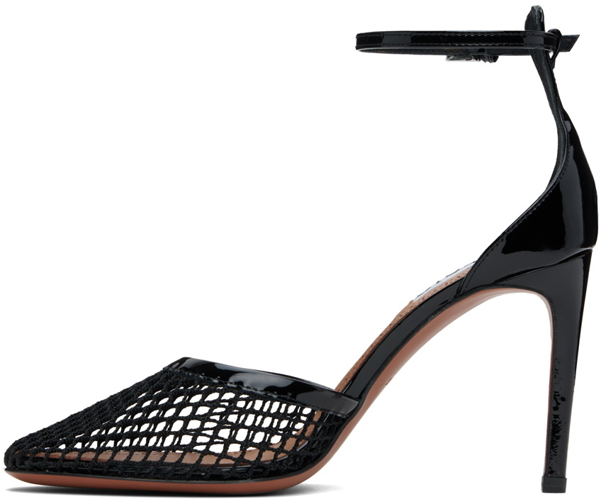 ALAÏA Black High Fishnet Heels