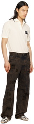 Dolce & Gabbana Brown Patchwork Jeans