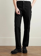 OrSlow - Straight-Leg Twill-Striped Cotton Trousers - Black