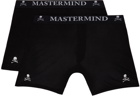 mastermind WORLD Two-Pack Black Silk Boxer Briefs