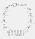 Miu Miu Logo crystal-embellished bracelet