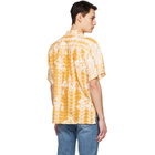 Andersson Bell Yellow and White Tie-Dyed Embroidery Shirt