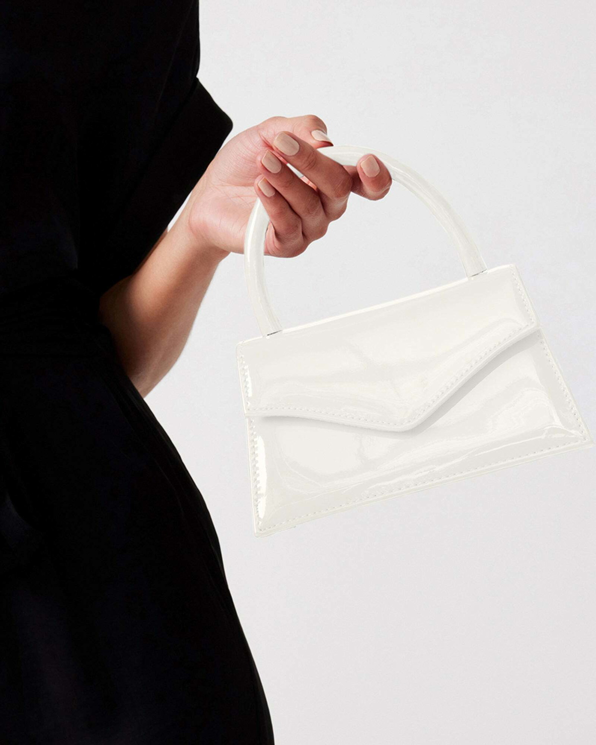 Steve Madden Baminia Bag in White Patent