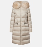 Moncler Boedic shearling-trimmed down coat