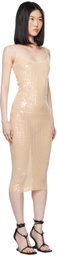 Rick Owens Lilies Beige Lido Slip Midi Dress