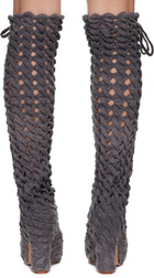Isa Boulder SSENSE Exclusive Gray Spiral Cable Boots