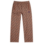 Needles Men's Poly Jacquard Track Pants in Orange