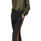 Fendi Black Striped Side Tape Trousers