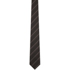 TOM FORD Brown Stripe Tonal Weave Tie