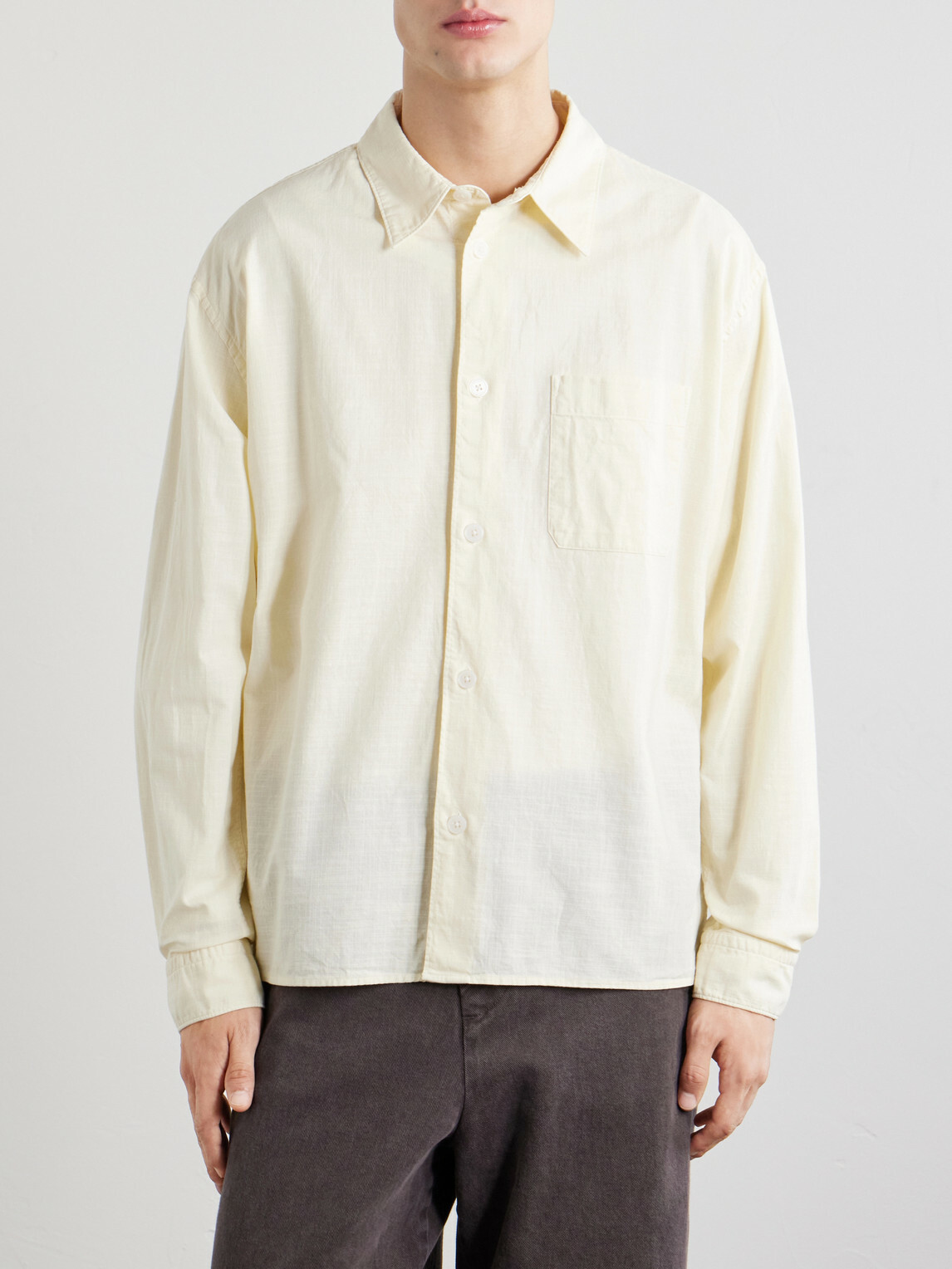 FRAME - Cotton-Poplin Shirt - White