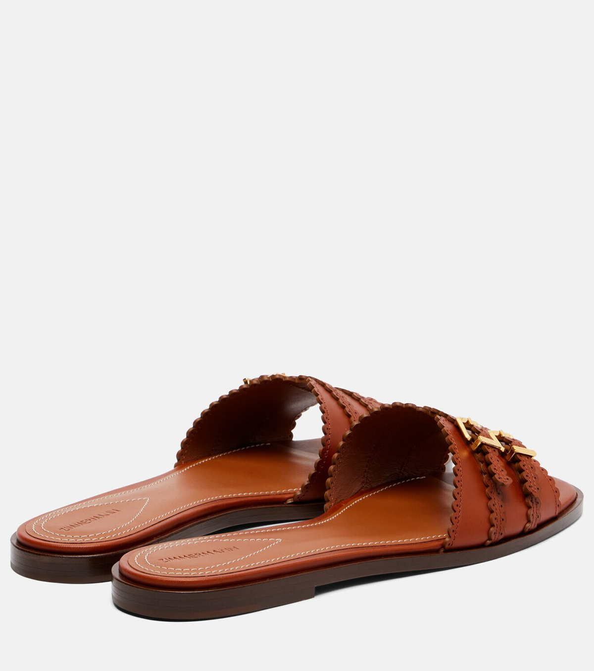 Zimmermann Goldie leather slides