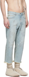 ERL Blue Smudged Jeans