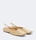 Calvin Klein Collection Lana satin slingback flats