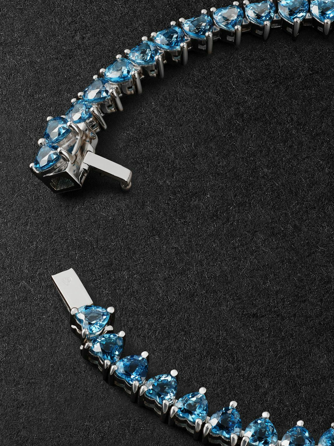 Yvonne Léon - White Gold Topaz Bracelet - Blue