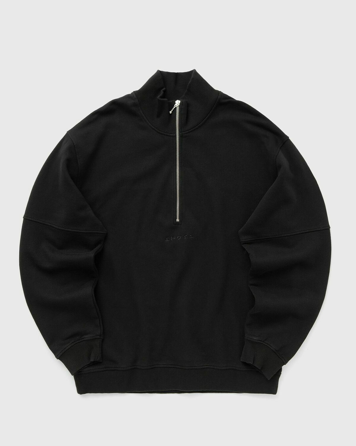 Edwin Koji Half Zip Sweat Black Half Zips Edwin