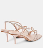 Max Mara Crystalsa embellished satin sandals