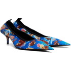 Balenciaga Blue Avenue Scrunchie Heels