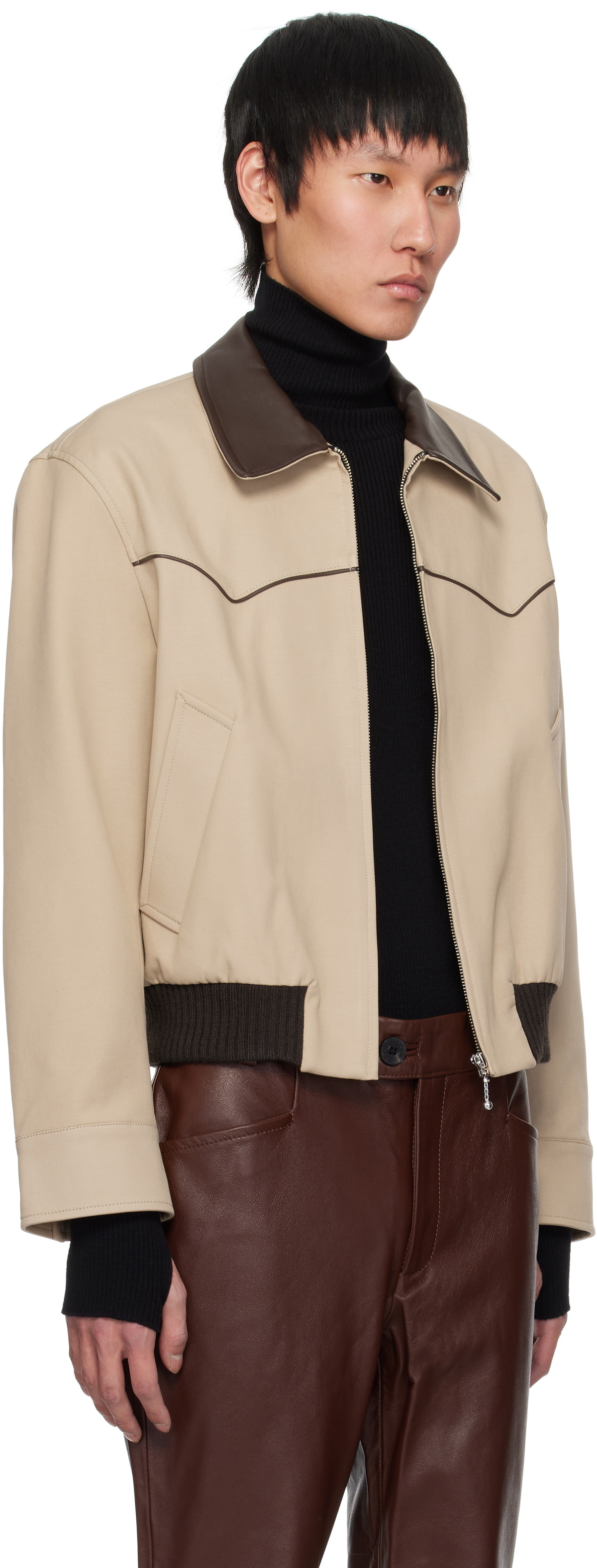 新品未使用！　ERNEST W. BAKER 21ss Jacket ベージュ Ernest W. Baker Beige Western Harrington Jacket Ernest W. Baker