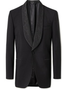 Acne Studios - Josiah Shawl-Collar Cloqué-Trimmed Wool and Mohair-Blend Blazer - Black