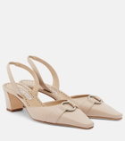 Manolo Blahnik Trixa leather slingback pumps
