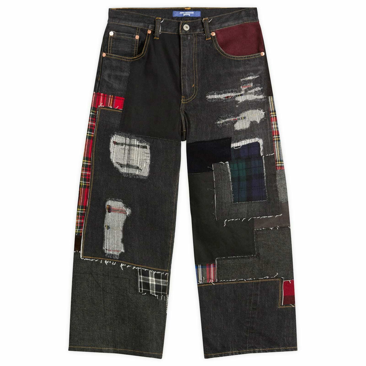 Junya Watanabe MAN Men's x Levi's Wool Stripe Jeans in Navy