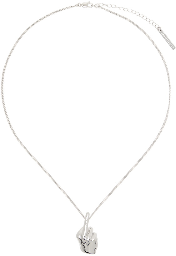 Photo: Y/Project Silver Mini Fuck You Pendant Necklace