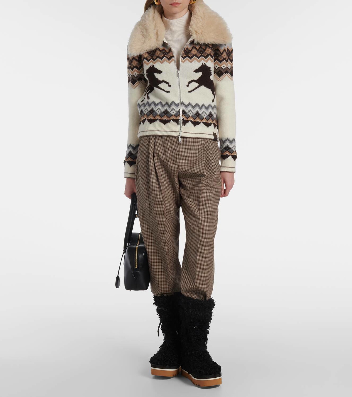 Stella McCartney Elyse faux fur snow boots