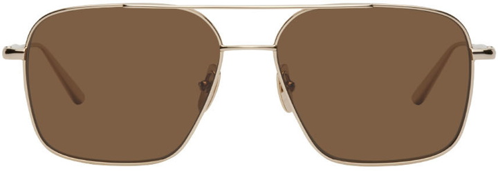 Photo: Chimi Gold & Brown Aviator Sunglasses