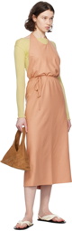 Baserange Pink Apron Midi Dress