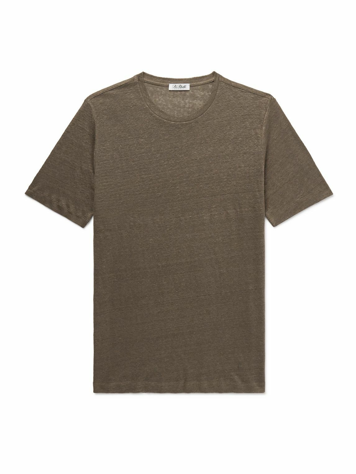 De Petrillo - Linen-Jersey T-Shirt - Brown