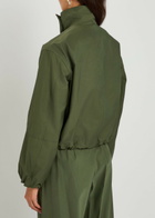 Vince Sculpted Cotton-blend Poplin Jacket Khaki