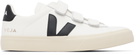 VEJA White & Black Recife Leather Sneakers