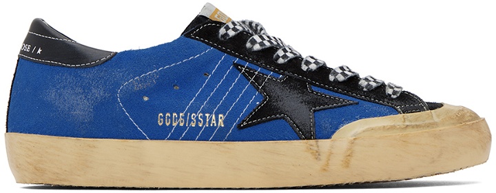 Photo: Golden Goose Blue Super-Star Sneakers