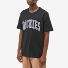 Dickies Men's Aitkin College Logo T-Shirt in Black/Imperial Palace