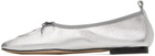 TheOpen Product Silver Square Toe Ballerina Flats